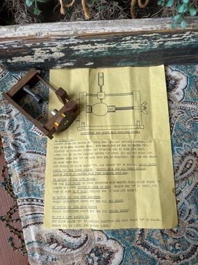 Wooden Mini Egg Marker Tool Easter Egg Decorating Kit With Instructions Vintage